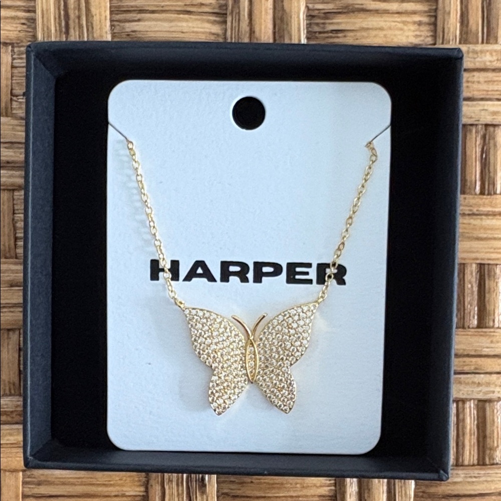 Harper Radiant Gold Butterfly Pendant